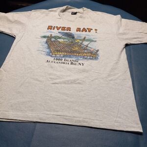 Vintage River Rat graphic Single Stitched T-shirt